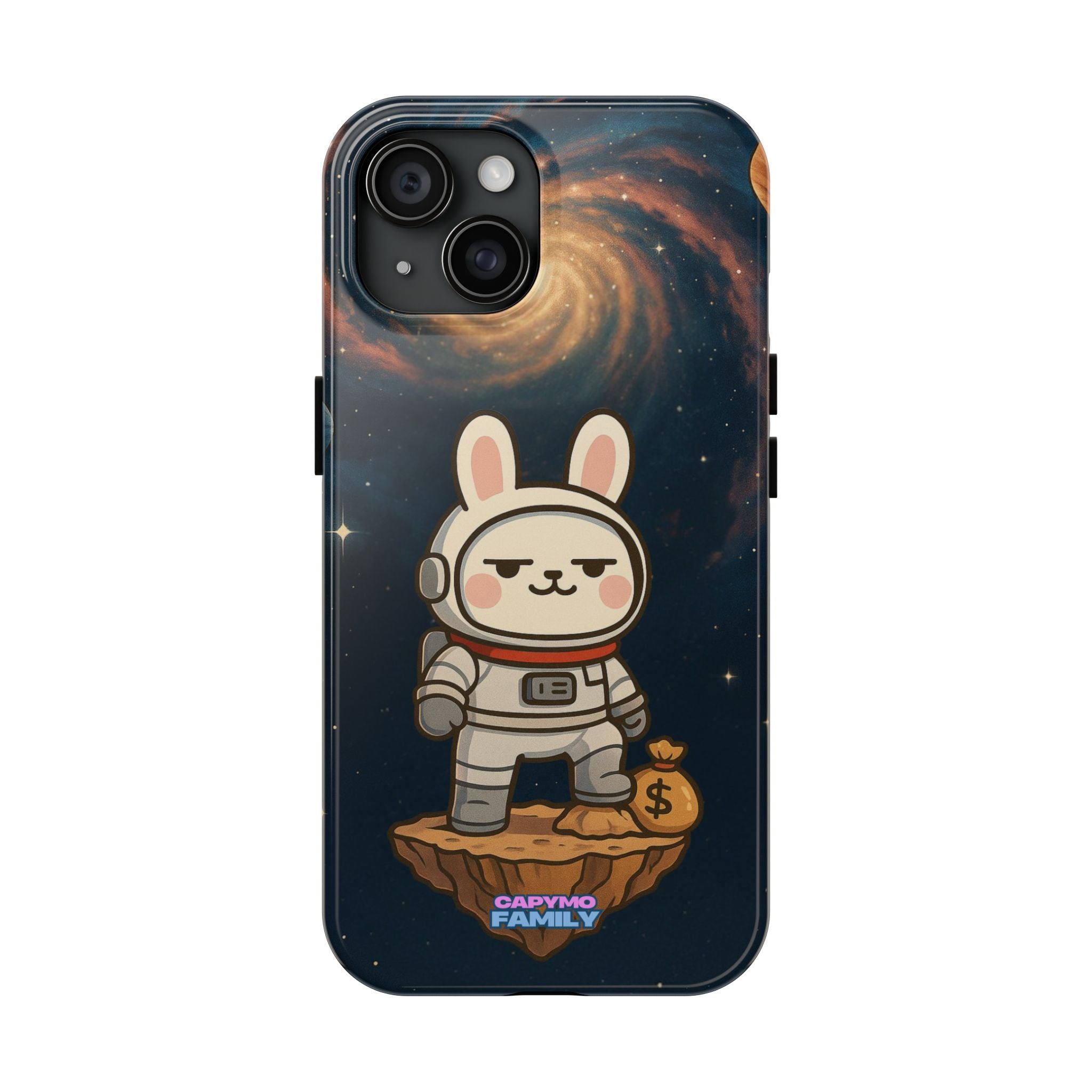 Capymo Family Cute Cartoon Bunny Tough Phone Case –Cute Astronaut  Bunny "Toto" Phone Case