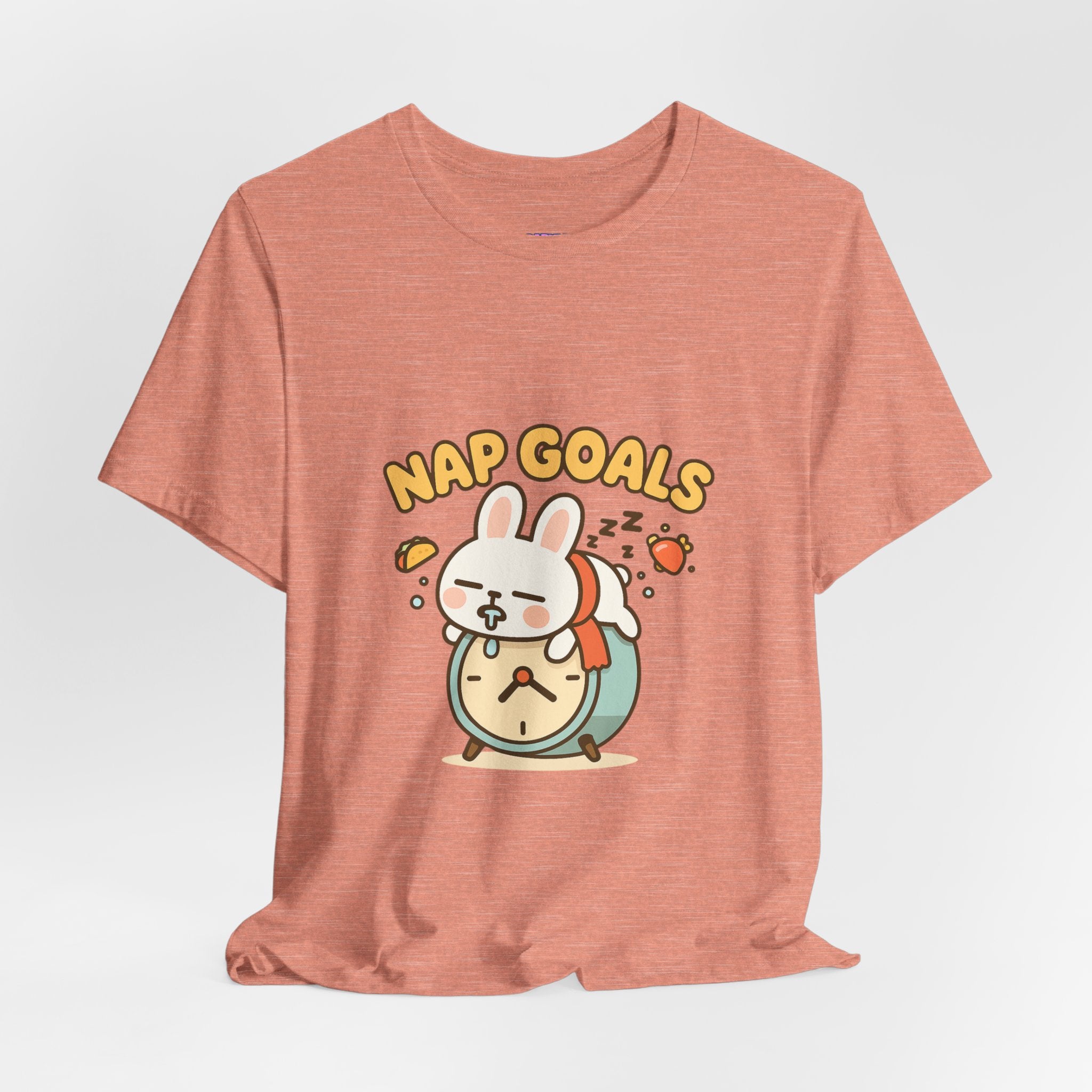 Capymo Family Kawaii Bunny Soft Cotton T-Shirt – "Nap Goals" "Toto" The Bunny Cute Tee (Unisex)