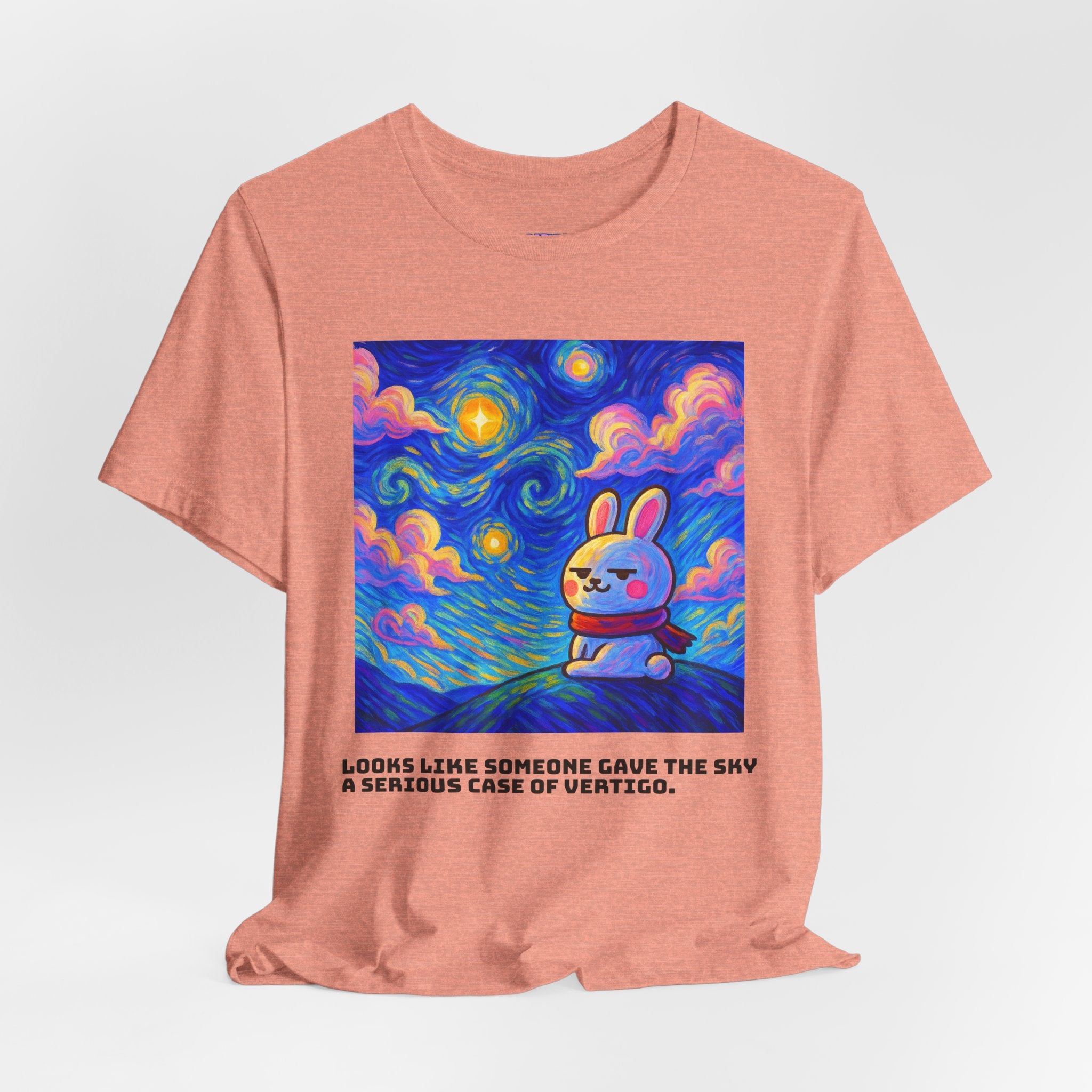 Capymo Family Starry Sky Night Vibrant Bunny Graphic Tee, Fun and Whimsical Short Sleeve Shirt, Perfect for Family Gatherings, Easter, or Everyday Wear