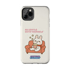 Capymo Family “Be Gentle With Yourself” Phone Case – Cozy Bunny Self-Care Quote Cover