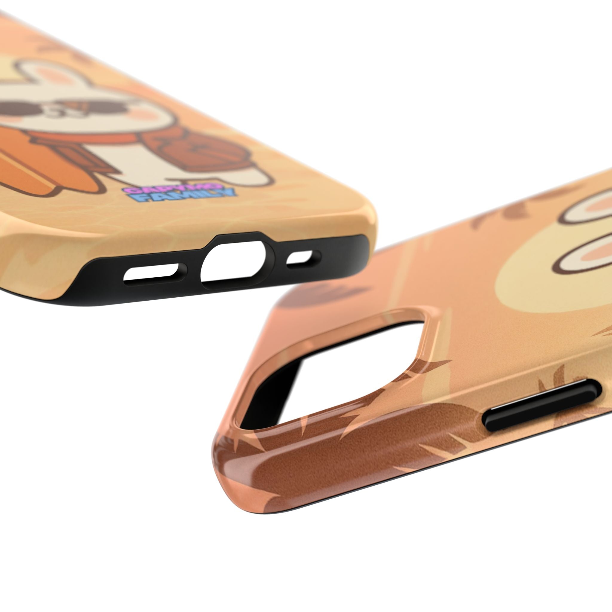 Capymo Family Sunset Surf Bunny Phone Case – Tropical Beach Skateboard Bunny "Toto" Phone Case