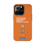 Capymo Family Ice Cream Cat Quote Phone Case – Cute Orange iPhone Cover with Motivational Saying