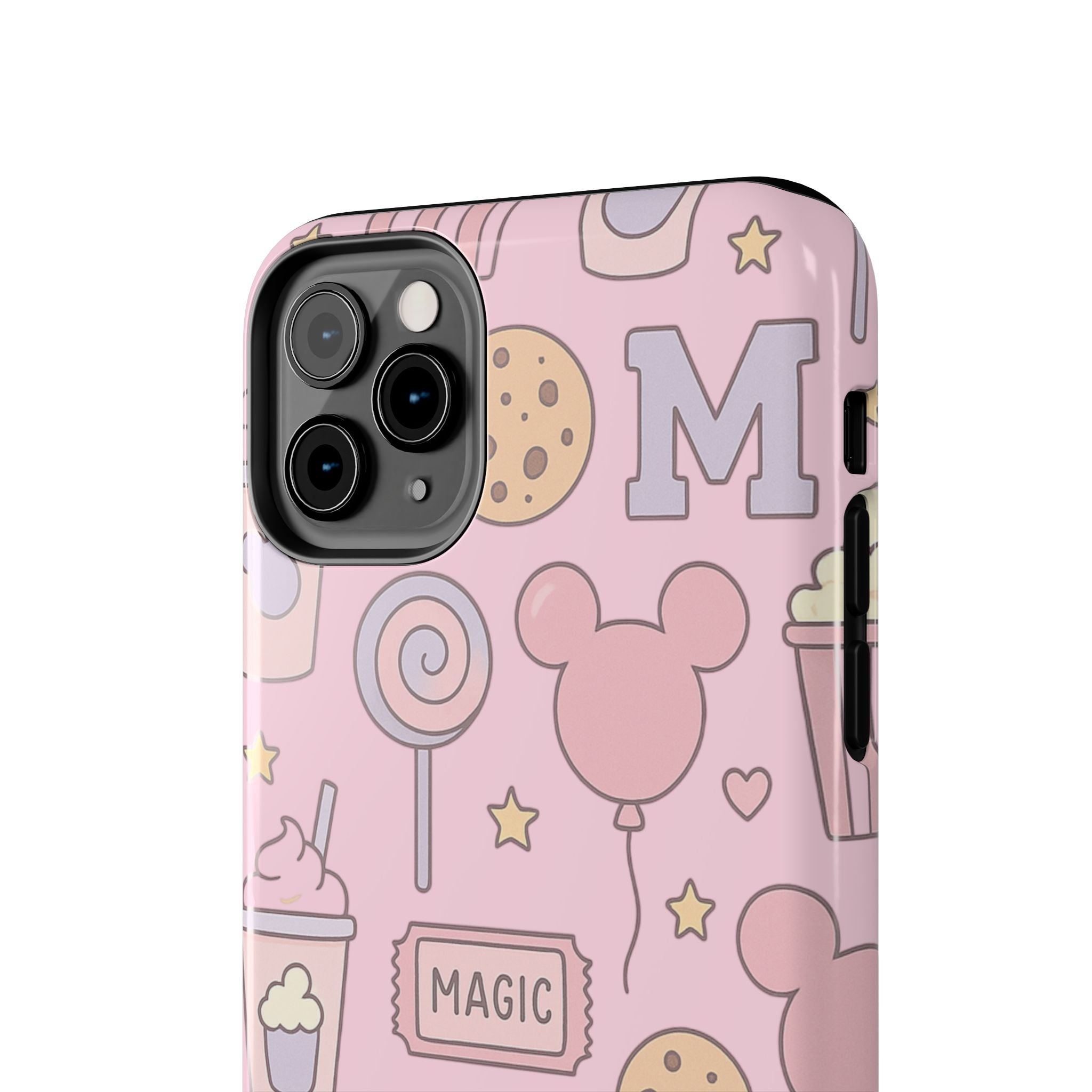 Capymo Family Kawaii Magic Snack Phone Case – Pastel Candy, Popcorn & Cookie Pattern Cover