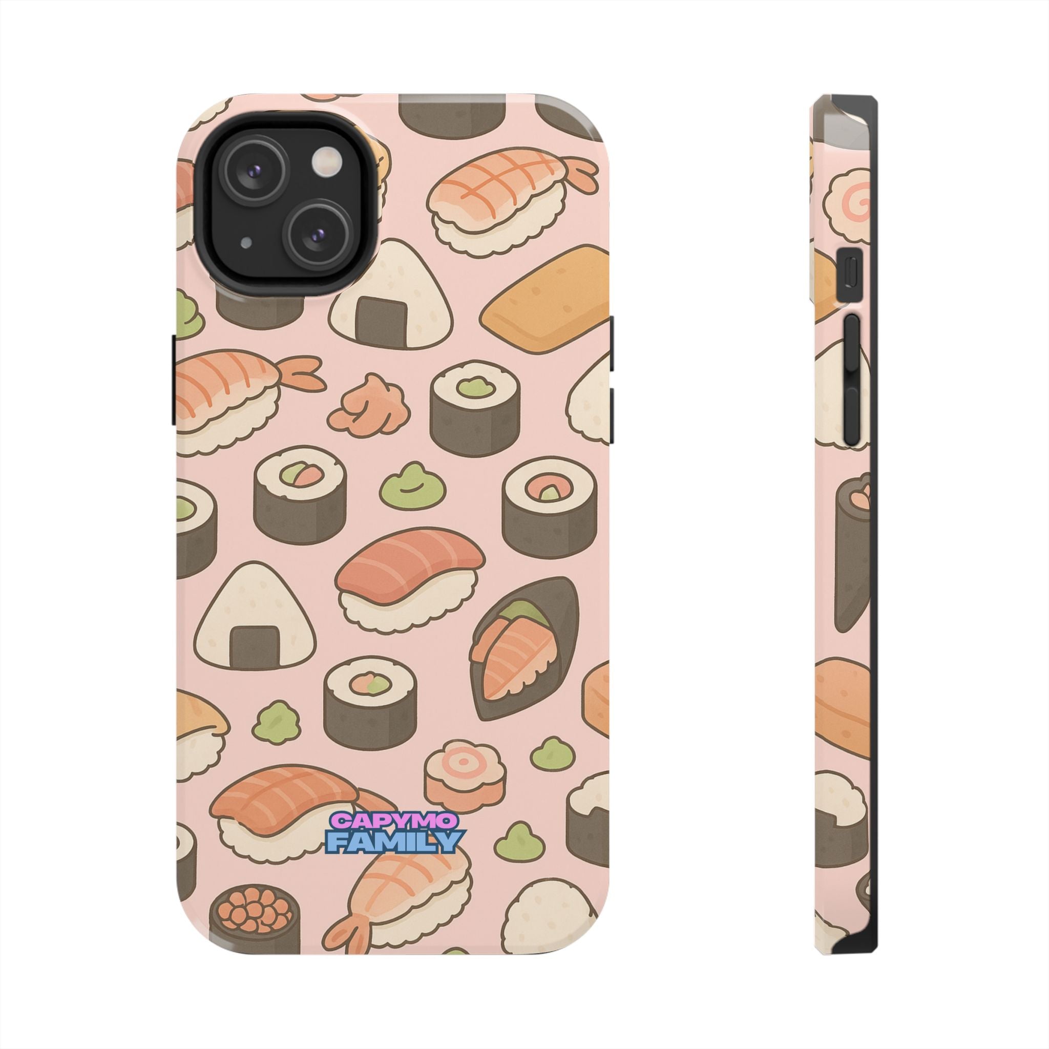 Capymo Family Kawaii Sushi Phone Case – Cute Sushi Pattern Phone Case