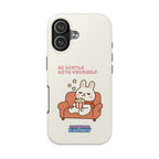 Capymo Family “Be Gentle With Yourself” Phone Case – Cozy Bunny Self-Care Quote Cover