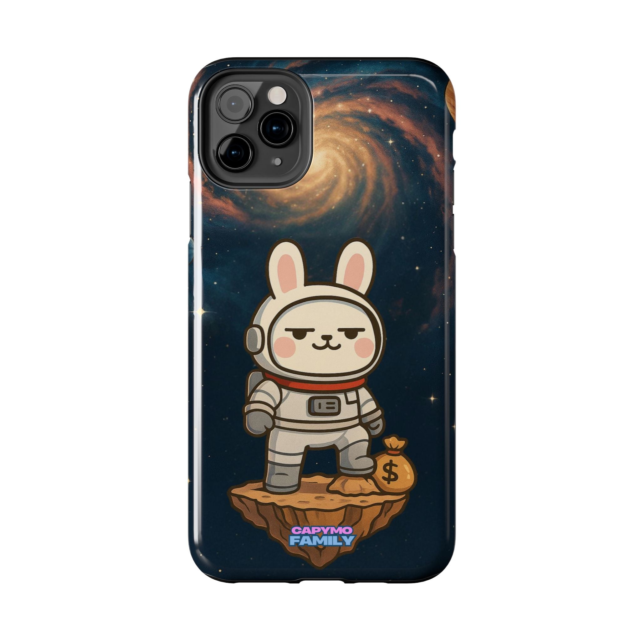 Capymo Family Cute Cartoon Bunny Tough Phone Case –Cute Astronaut  Bunny "Toto" Phone Case