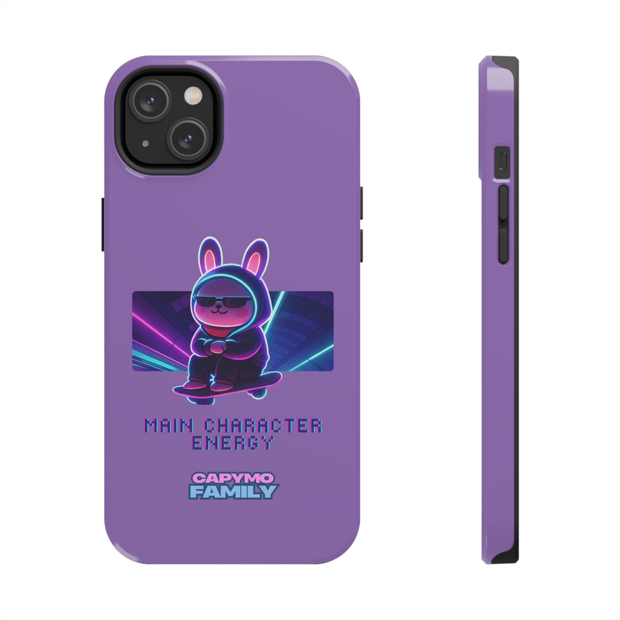 Capymo Family “Main Character Energy” Phone Case – Cyber Bunny Toto Aesthetic Cover