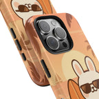 Capymo Family Sunset Surf Bunny Phone Case – Tropical Beach Skateboard Bunny "Toto" Phone Case