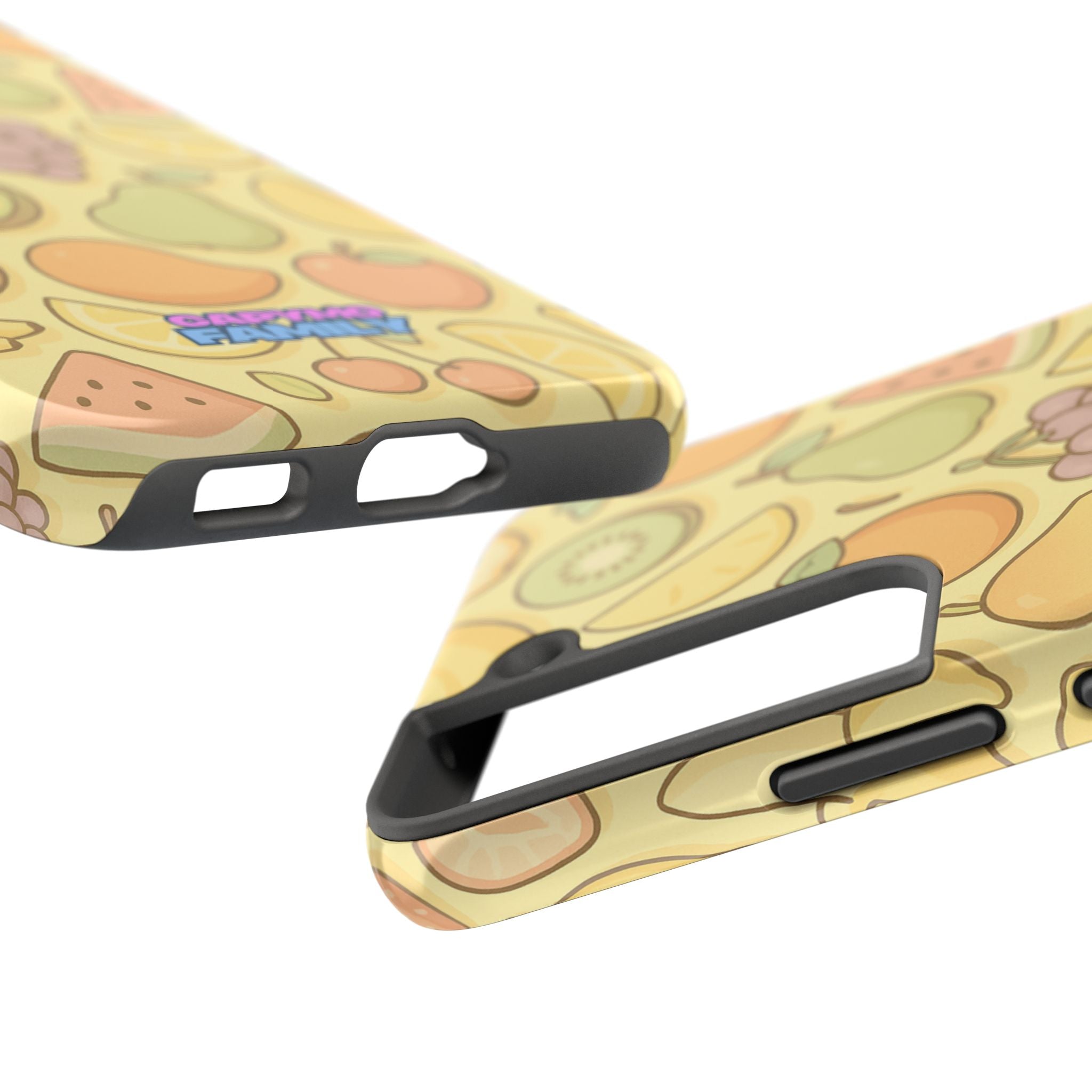 Capymo Family Kawaii Fruit Phone Case – Cute Aesthetic iPhone Cover with Citrus & Summer Vibes