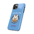 Capymo Family “Donut Worry, Be Soft” Phone Case – Cute Bunny & Donut Positive Vibes Cover
