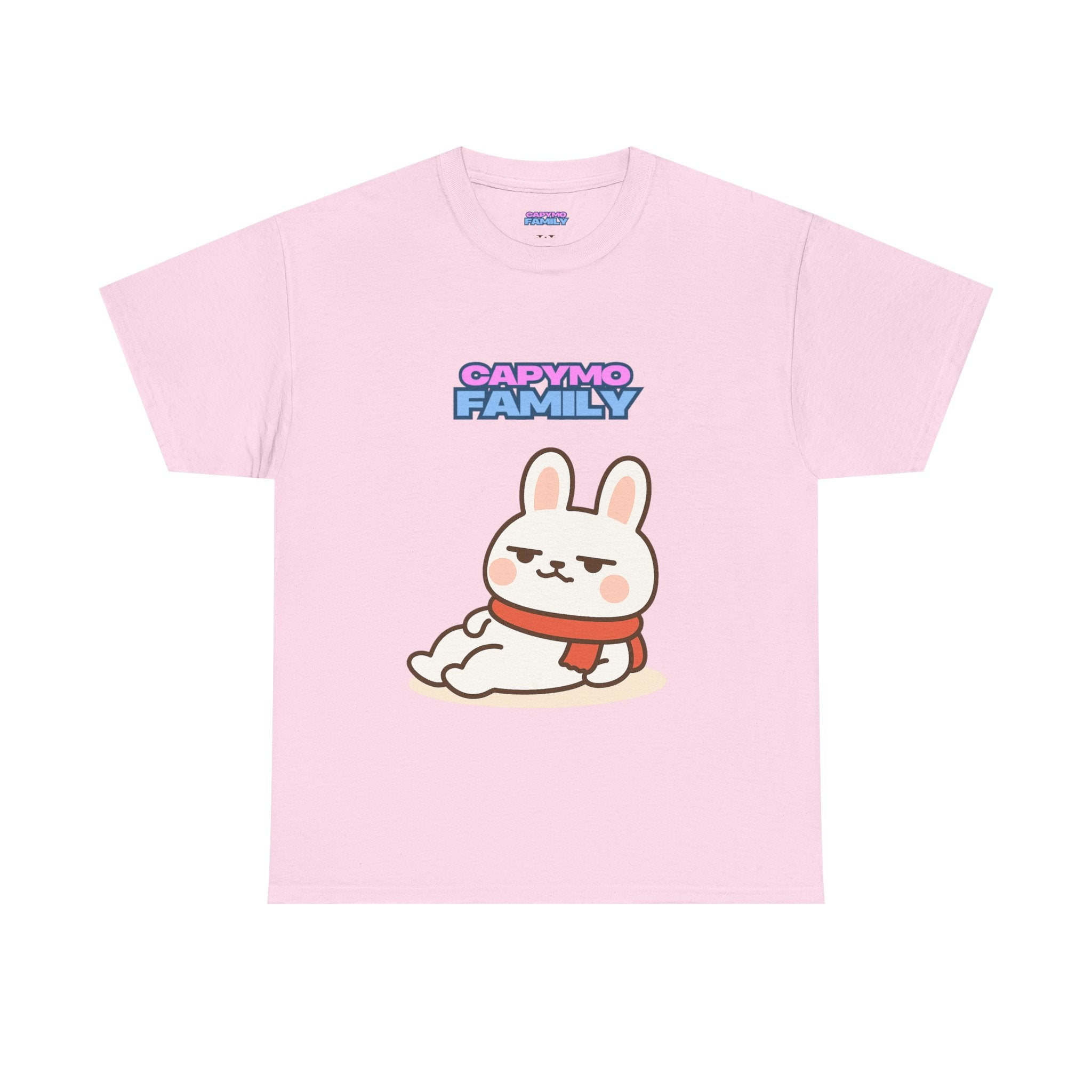 Capymo Family Cute Cartoon Family Tee, Unisex Graphic T-Shirt, Gifts for Animal Lovers, Funny Casual Wear, Birthday and Holiday Apparel