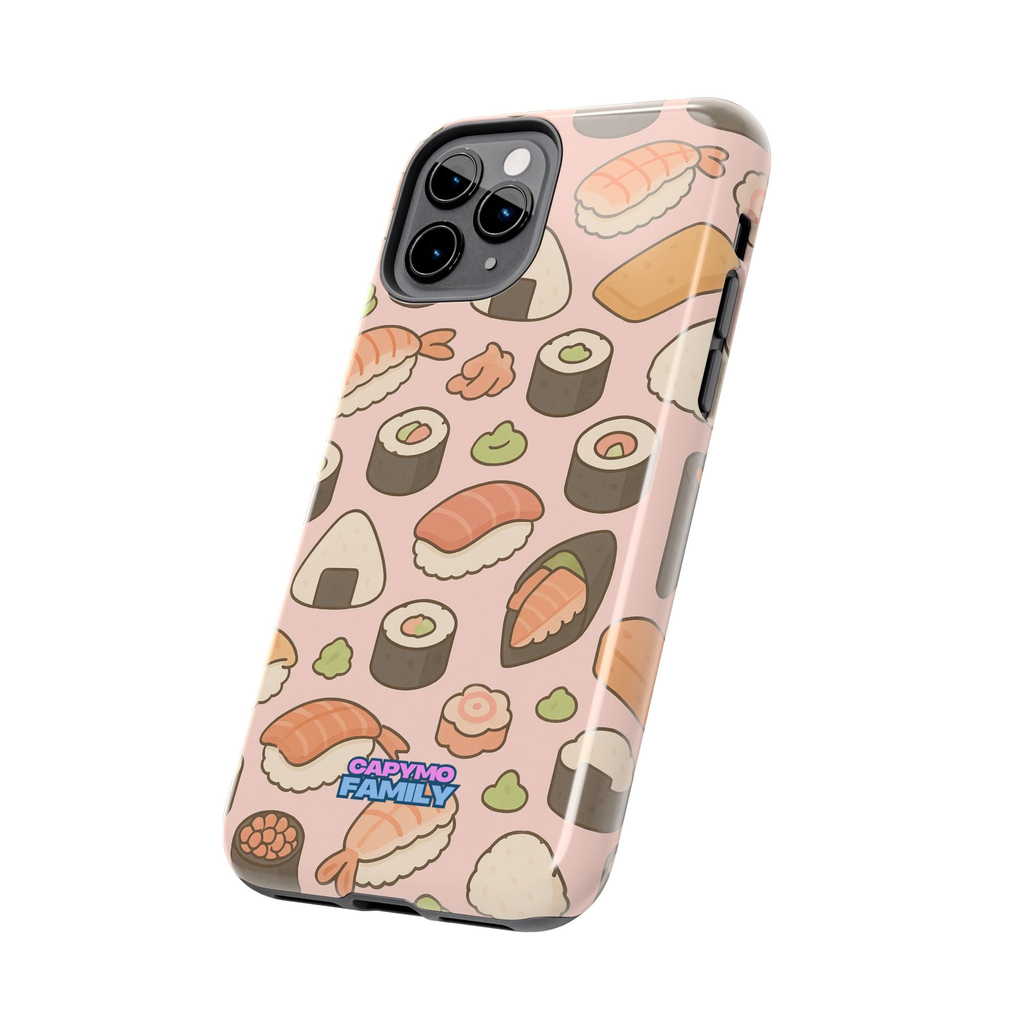 Capymo Family Kawaii Sushi Phone Case – Cute Sushi Pattern Phone Case