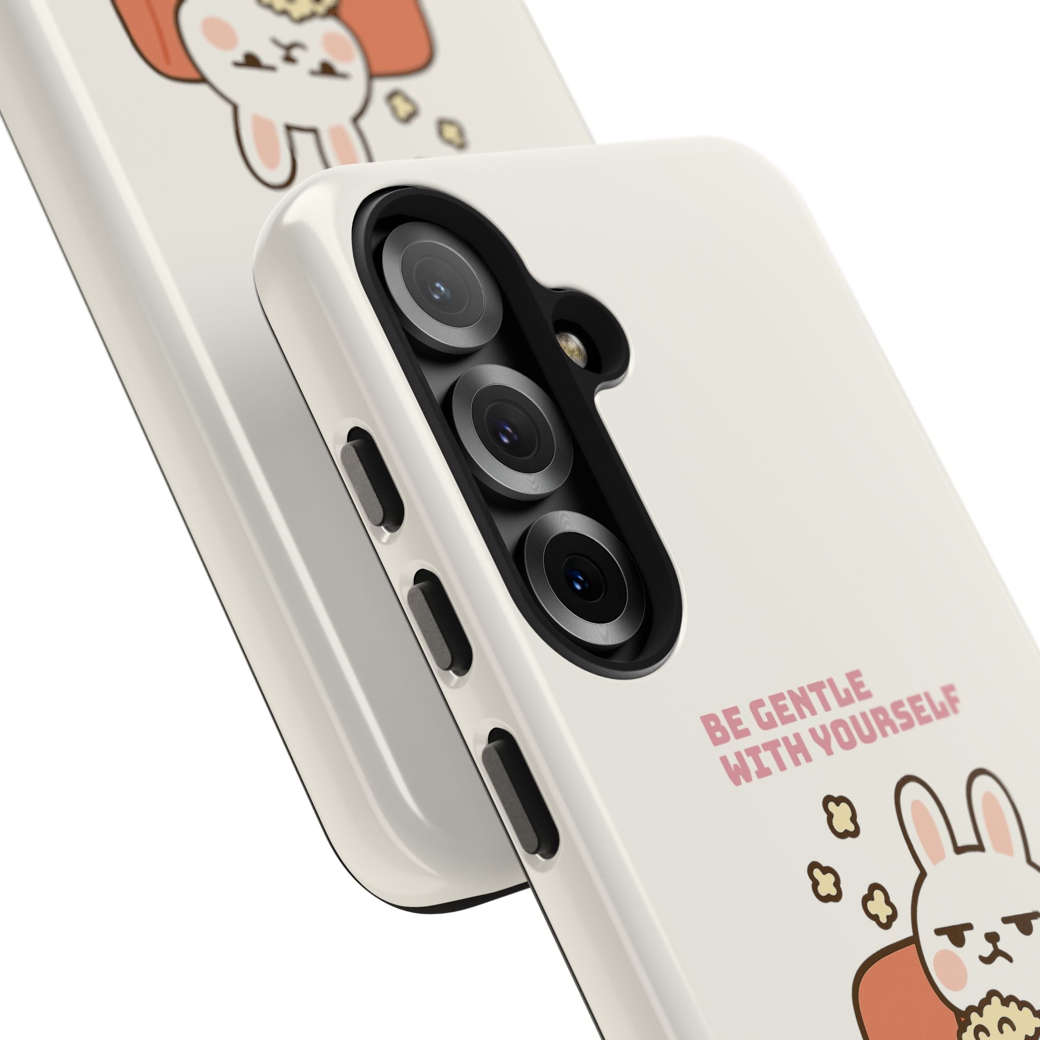 Capymo Family “Be Gentle With Yourself” Phone Case – Cozy Bunny Self-Care Quote Cover