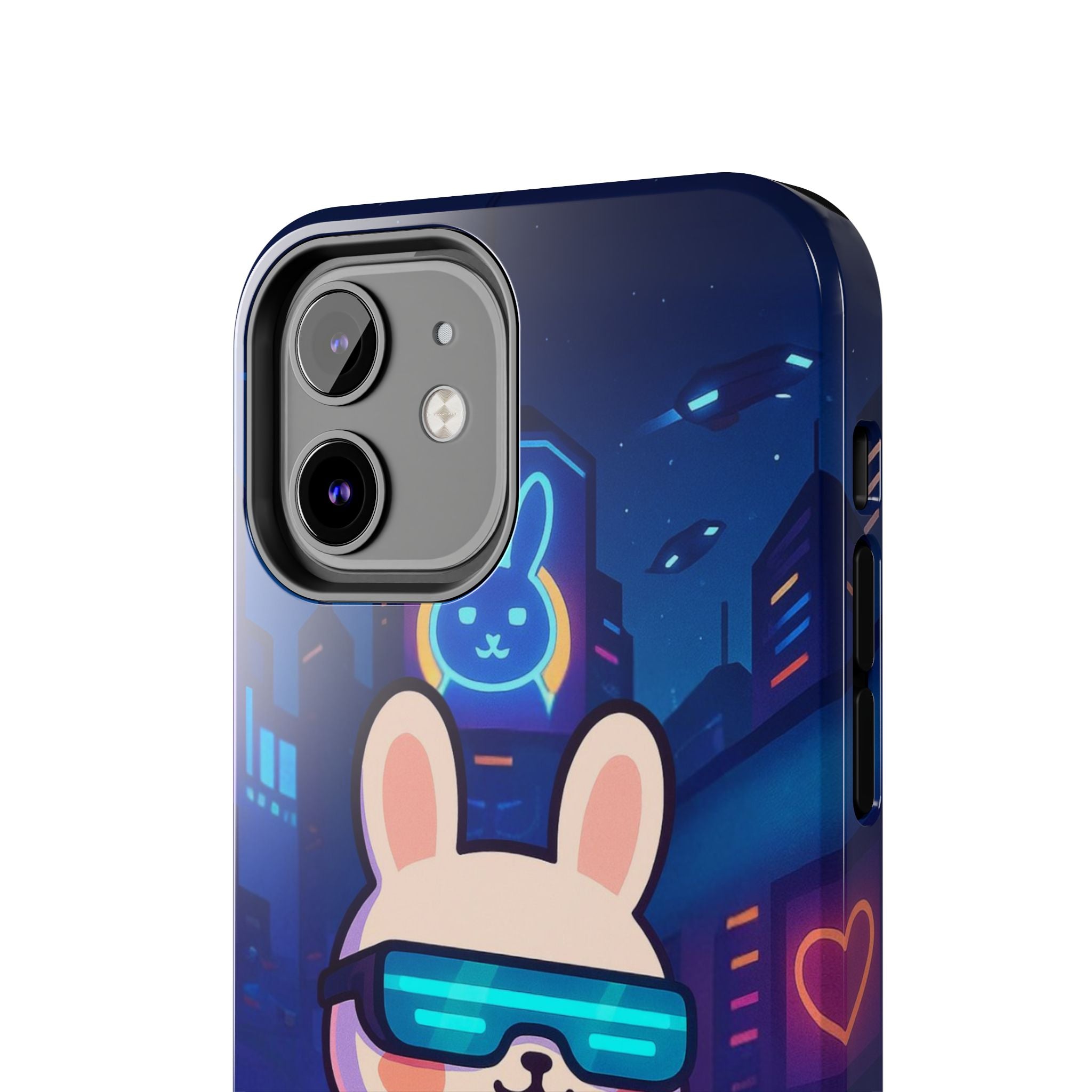 Capymo Family Cute Cartoon Bunny Tough Phone Case –Cyberpunk Bunny "Toto" Phone Case