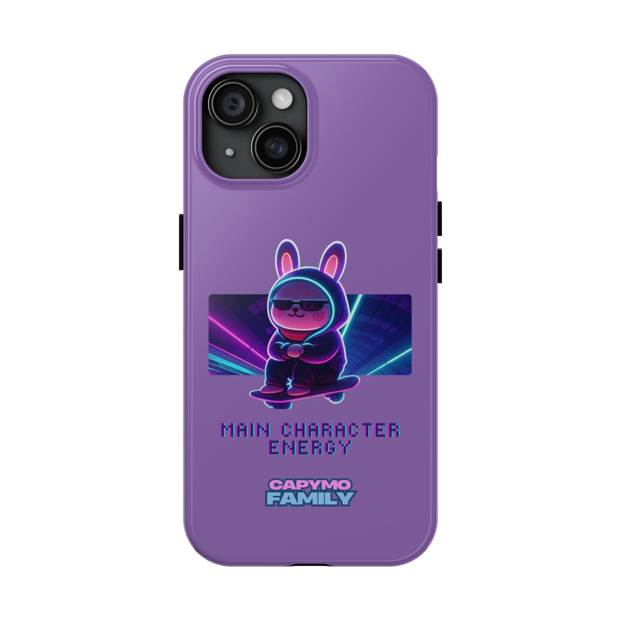 Capymo Family “Main Character Energy” Phone Case – Cyber Bunny Toto Aesthetic Cover