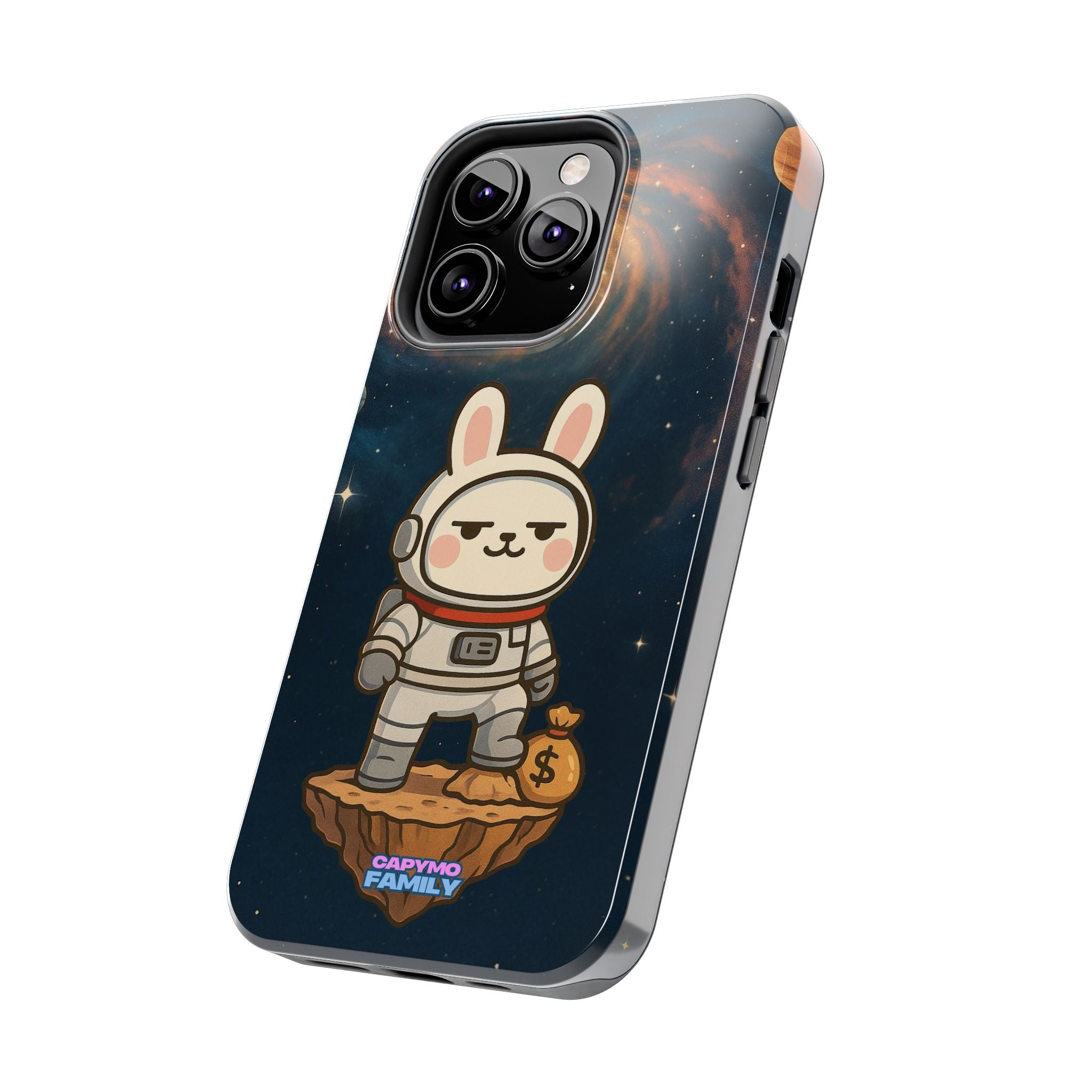 Capymo Family Cute Cartoon Bunny Tough Phone Case –Cute Astronaut  Bunny "Toto" Phone Case
