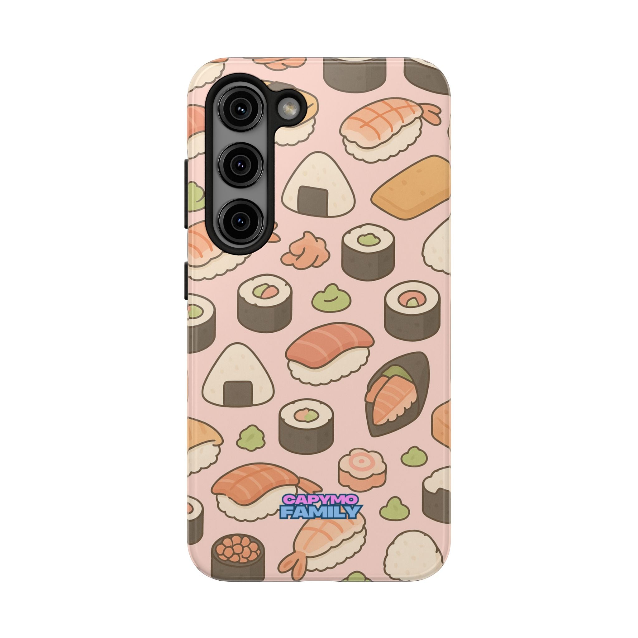 Capymo Family Kawaii Sushi Phone Case – Cute Sushi Pattern Phone Case