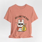 Capymo Family Kawaii Bunny Soft Cotton T-Shirt – "Secure the Bag" "Toto" The Bunny Cute Tee (Unisex)