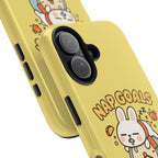 Capymo Family “Nap Goals” Phone Case – Cute Bunny Toto Sleeping on Alarm Clock Cover