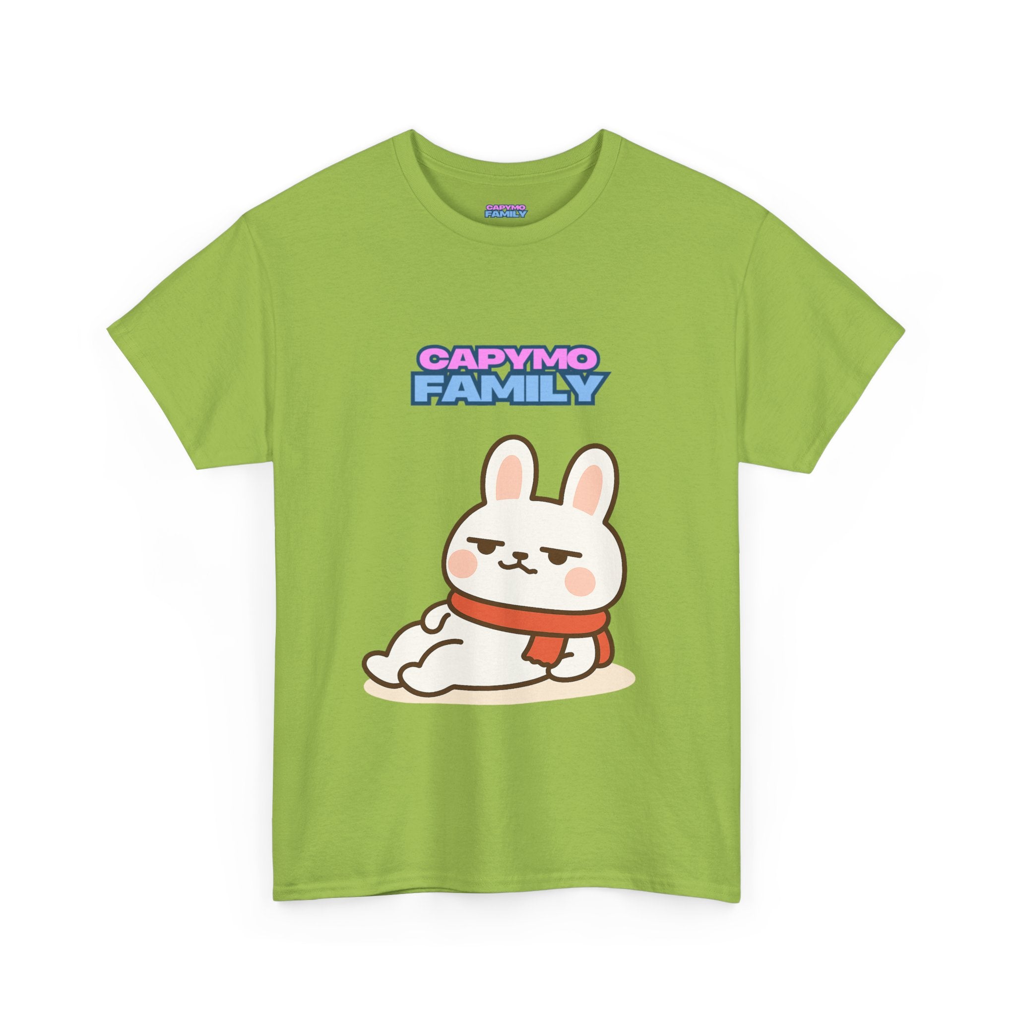 Capymo Family Cute Cartoon Family Tee, Unisex Graphic T-Shirt, Gifts for Animal Lovers, Funny Casual Wear, Birthday and Holiday Apparel