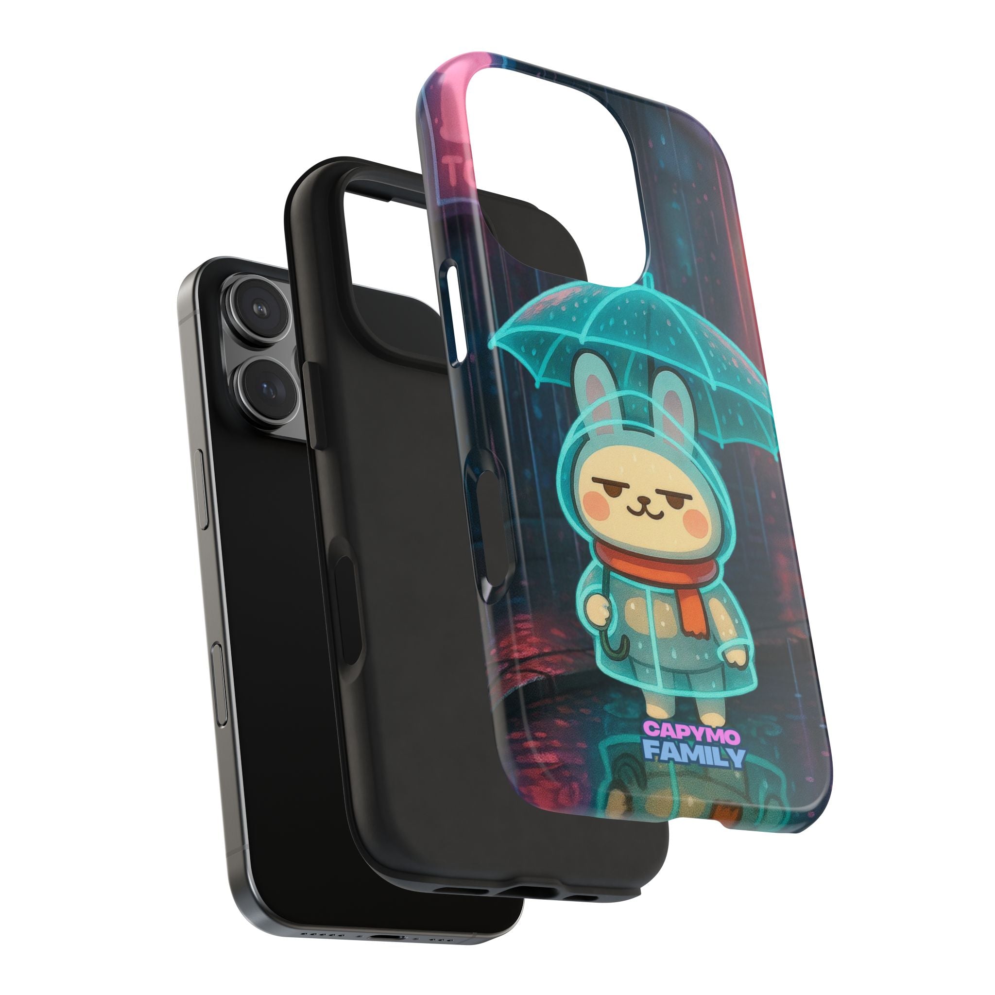 Capymo Family Cute Bunny Phone Case - Cyber Umbrella Bunny "Toto" Phone Case