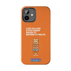 Capymo Family Ice Cream Cat Quote Phone Case – Cute Orange iPhone Cover with Motivational Saying