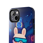 Capymo Family Cute Cartoon Bunny Tough Phone Case –Cyberpunk Bunny "Toto" Phone Case