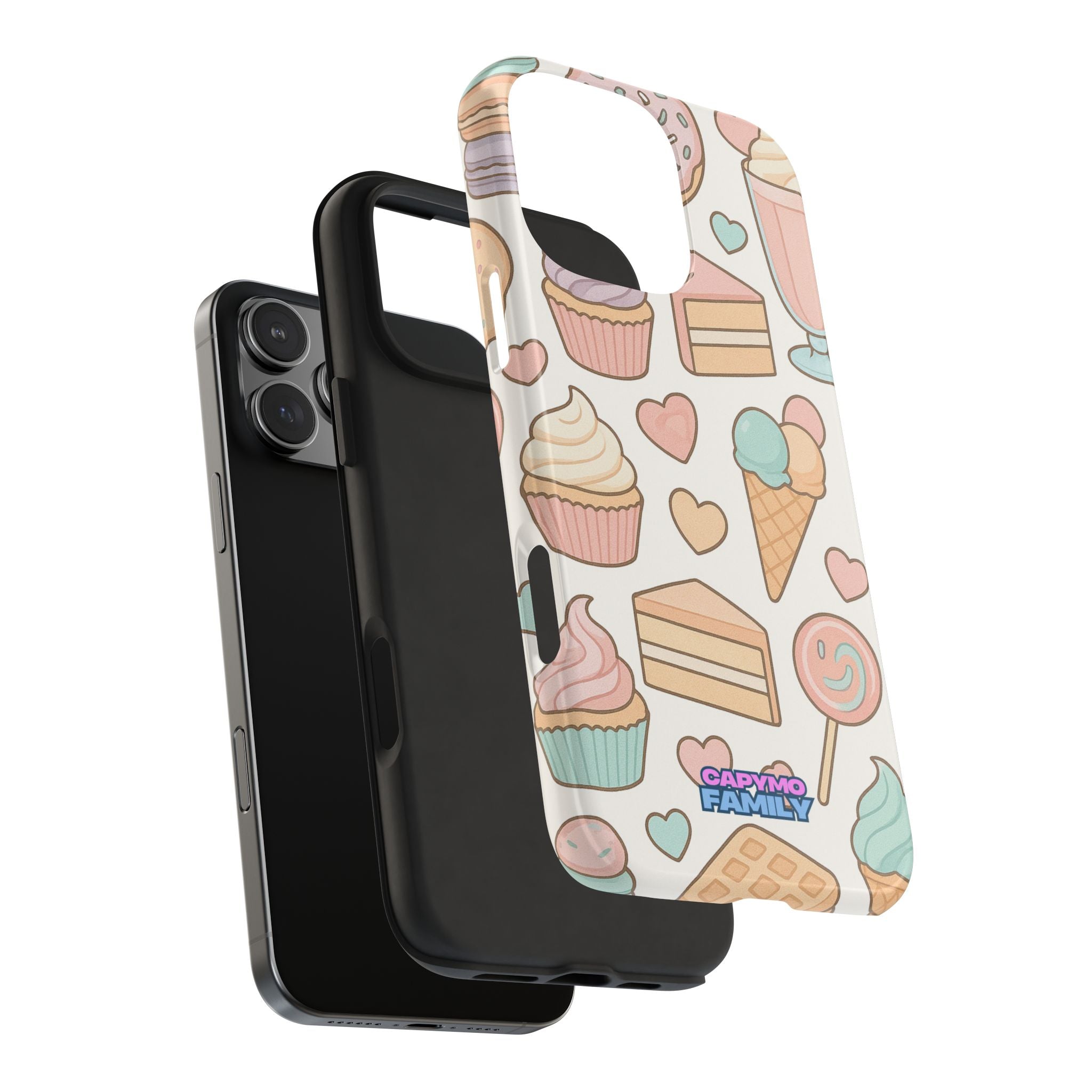 Capymo Family Kawaii Dessert Phone Case – “Sweet Tooth Collection” Ice Cream, Cake, and Candy Cute Pastel Design