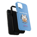 Capymo Family “Donut Worry, Be Soft” Phone Case – Cute Bunny & Donut Positive Vibes Cover