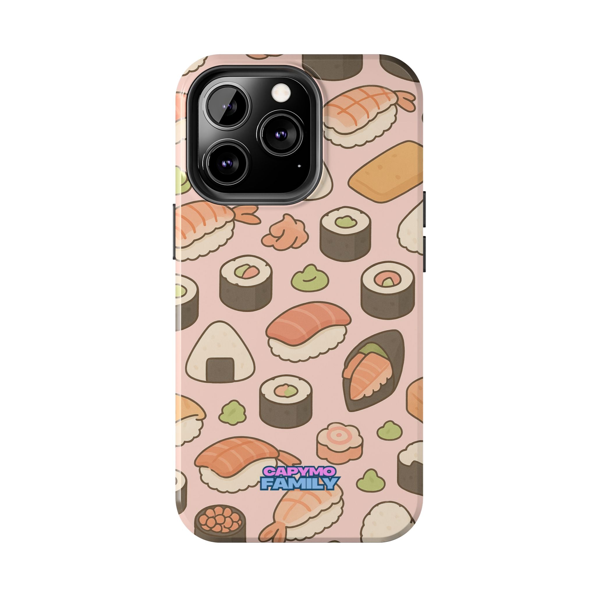 Capymo Family Kawaii Sushi Phone Case – Cute Sushi Pattern Phone Case