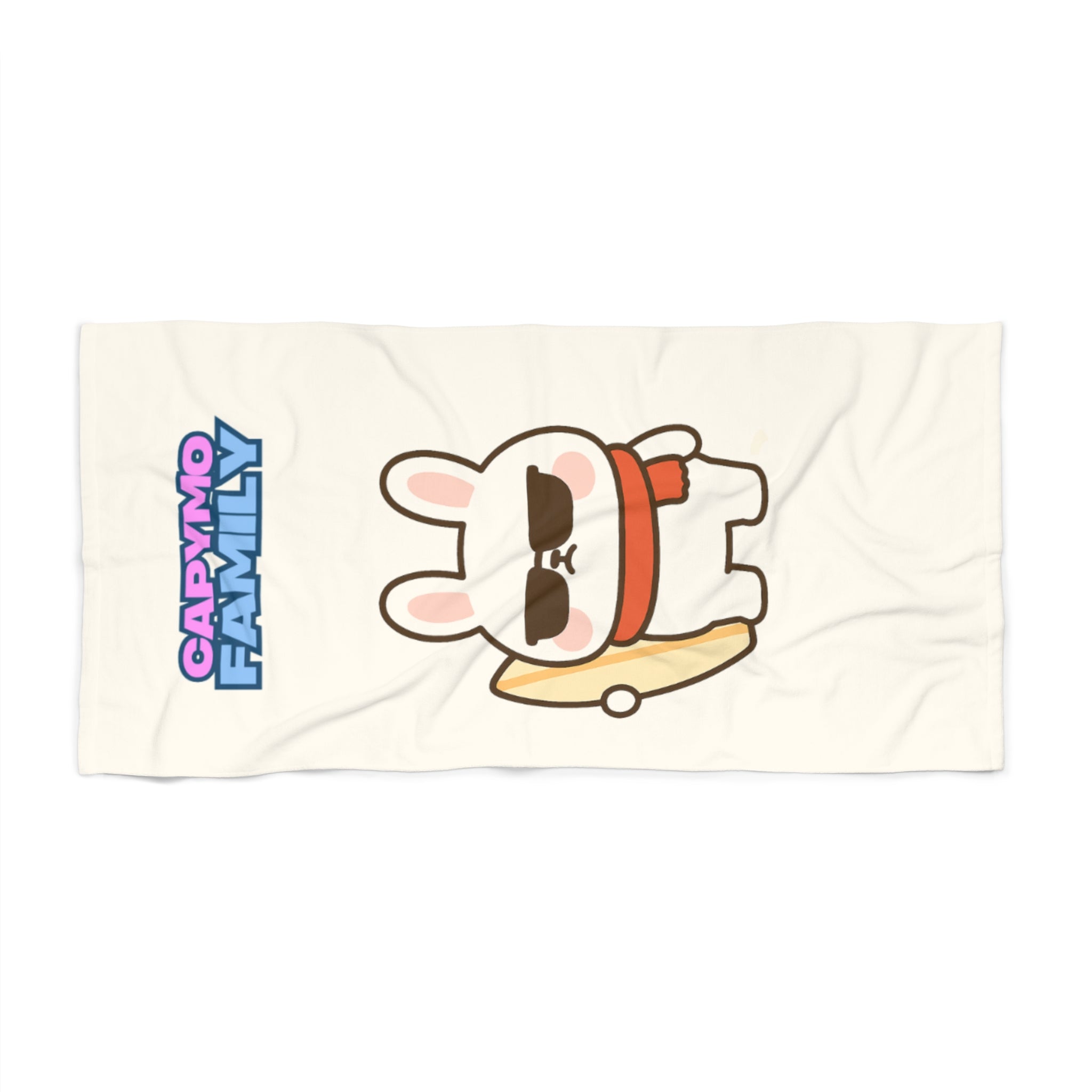 Capymo Family Beach Towel, Cute Design, Fun Beach Accessory, Large Pool Towel, Summer Vacation Must-Have, Gift for Animal Lovers