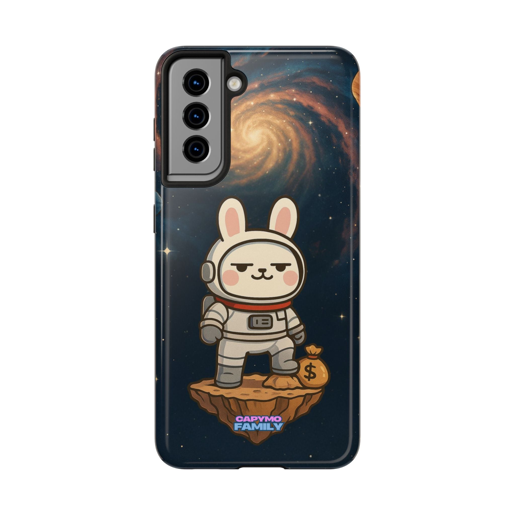 Capymo Family Cute Cartoon Bunny Tough Phone Case –Cute Astronaut  Bunny "Toto" Phone Case