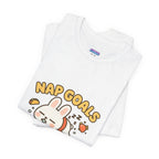 Capymo Family Kawaii Bunny Soft Cotton T-Shirt – "Nap Goals" "Toto" The Bunny Cute Tee (Unisex)