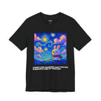 Capymo Family Starry Sky Night Vibrant Bunny Graphic Tee, Fun and Whimsical Short Sleeve Shirt, Perfect for Family Gatherings, Easter, or Everyday Wear