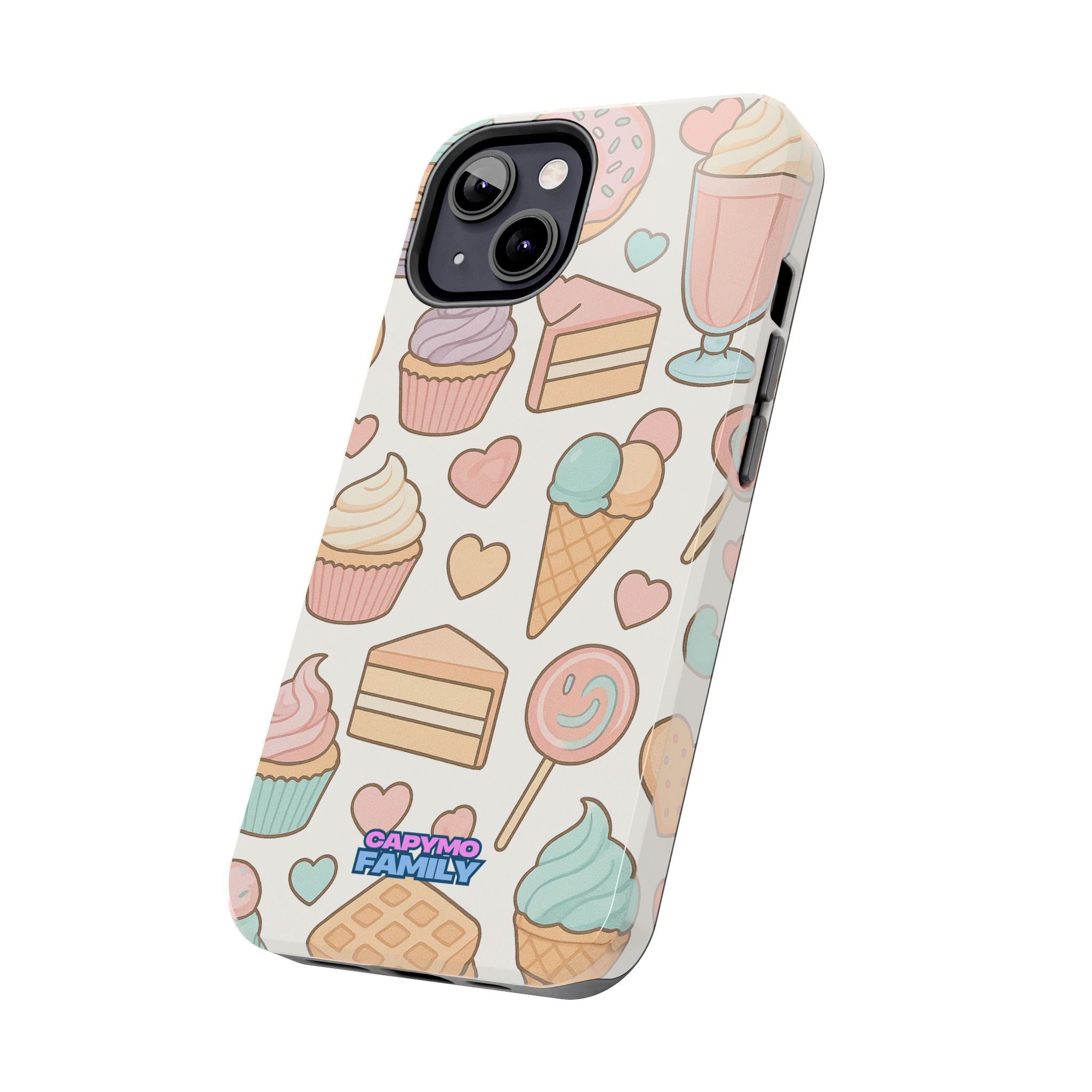 Capymo Family Kawaii Dessert Phone Case – “Sweet Tooth Collection” Ice Cream, Cake, and Candy Cute Pastel Design