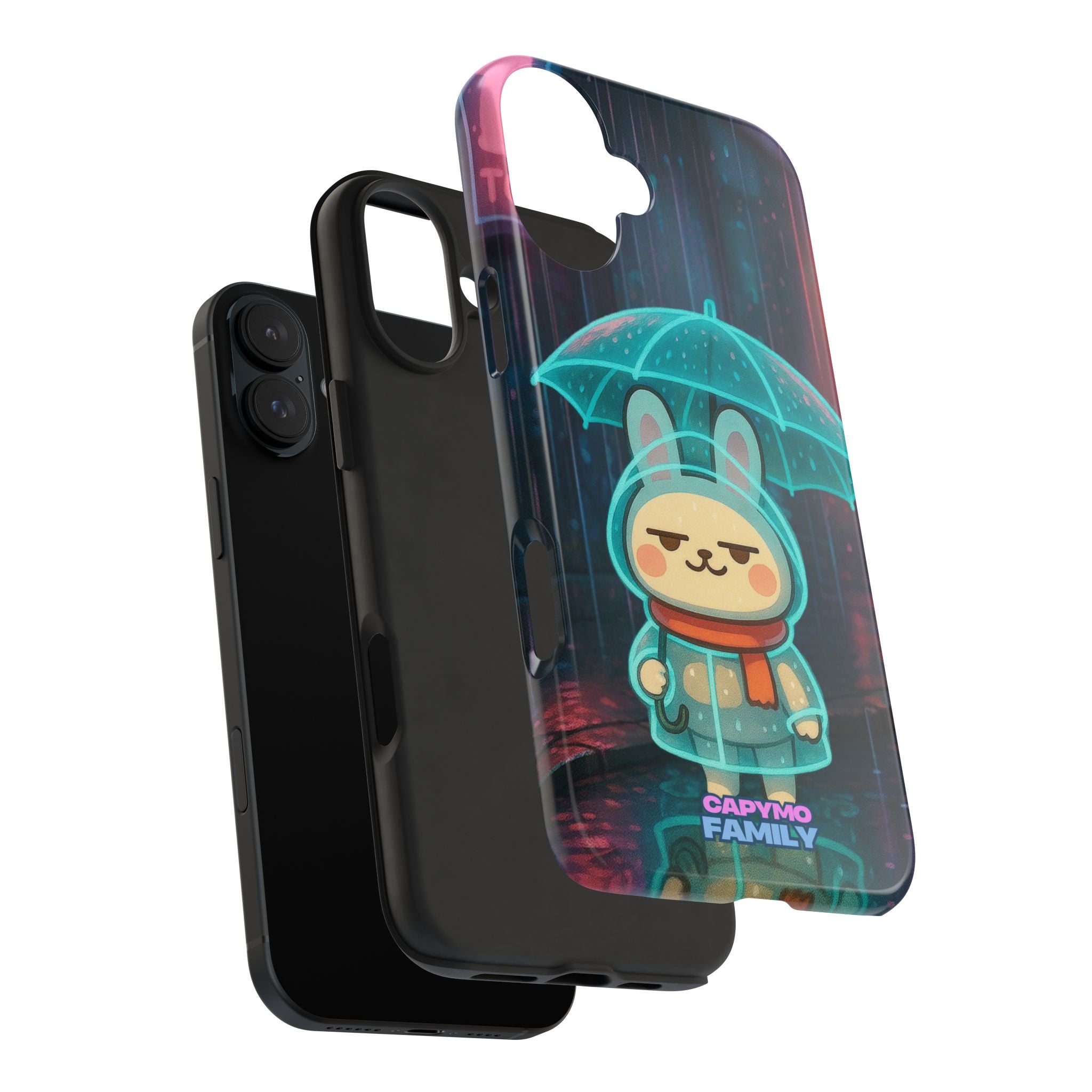 Capymo Family Cute Bunny Phone Case - Cyber Umbrella Bunny "Toto" Phone Case