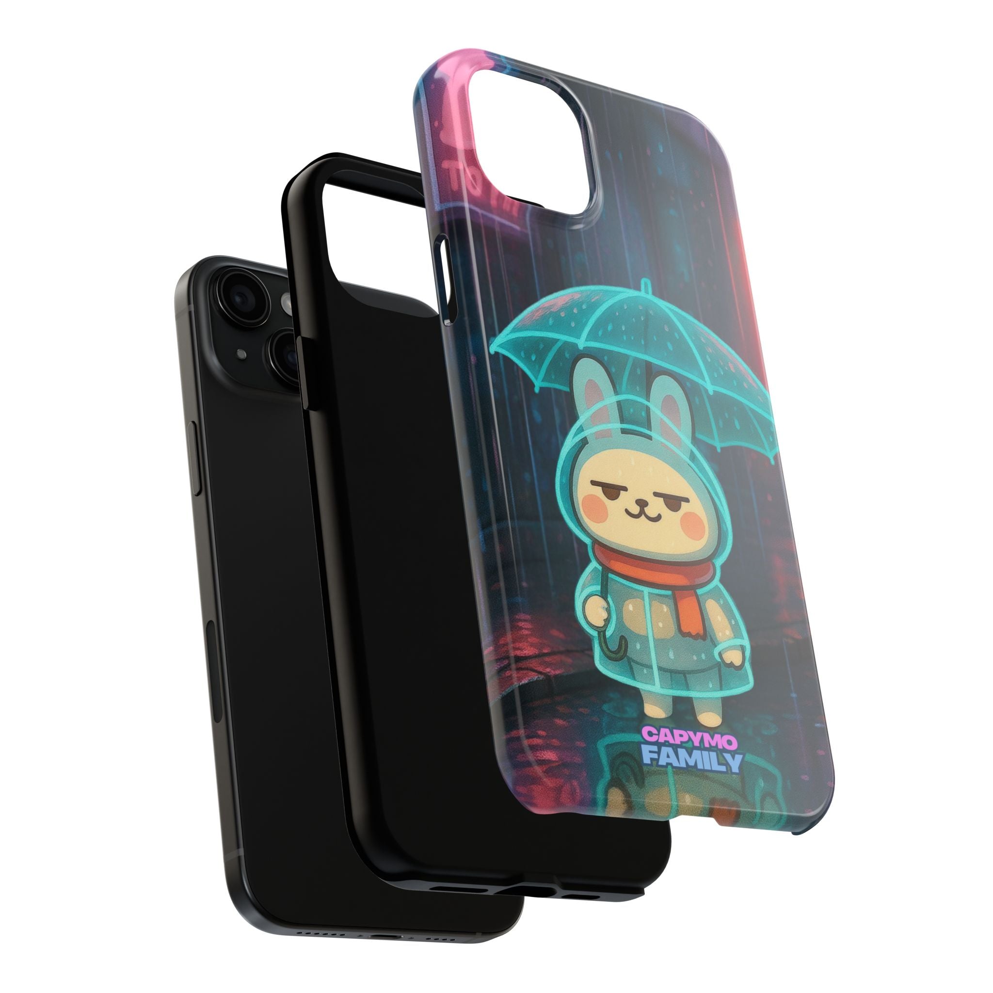 Capymo Family Cute Bunny Phone Case - Cyber Umbrella Bunny "Toto" Phone Case