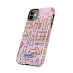 Capymo Family Kawaii Makeup Phone Case – Cute Girly iPhone Cover with Cosmetic Beauty Pattern