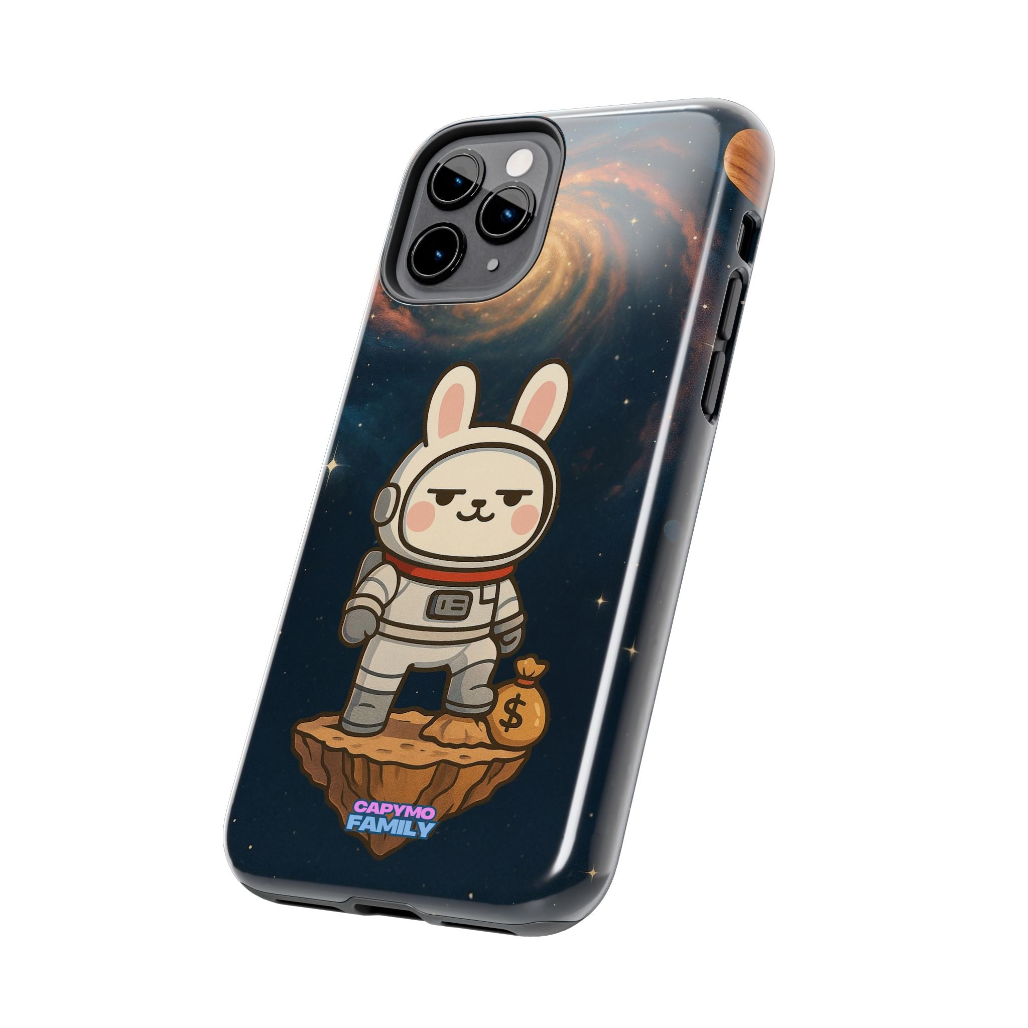 Capymo Family Cute Cartoon Bunny Tough Phone Case –Cute Astronaut  Bunny "Toto" Phone Case