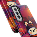 Capymo Family Sunset Skate Bunny Phone Case – Vibrant Skatepark Bunny "Toto" Phone Case