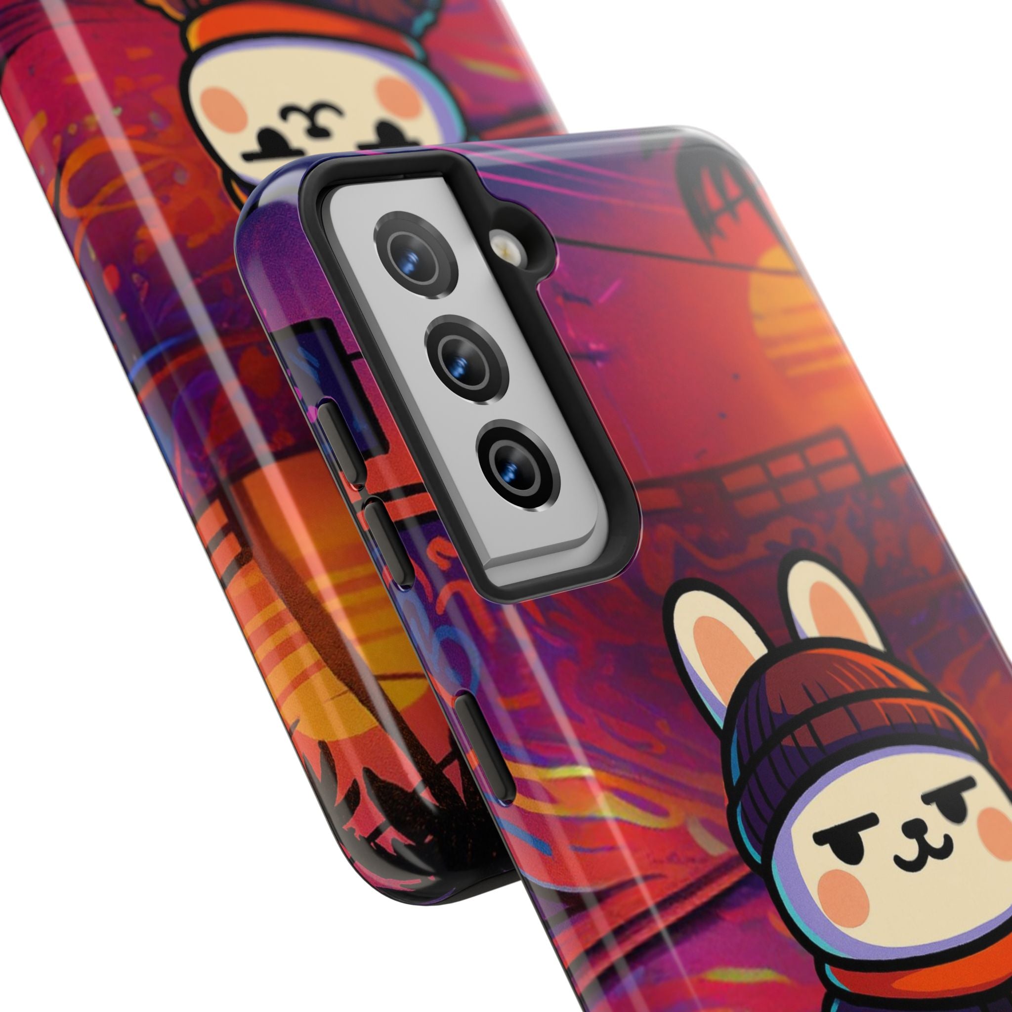 Capymo Family Sunset Skate Bunny Phone Case – Vibrant Skatepark Bunny "Toto" Phone Case