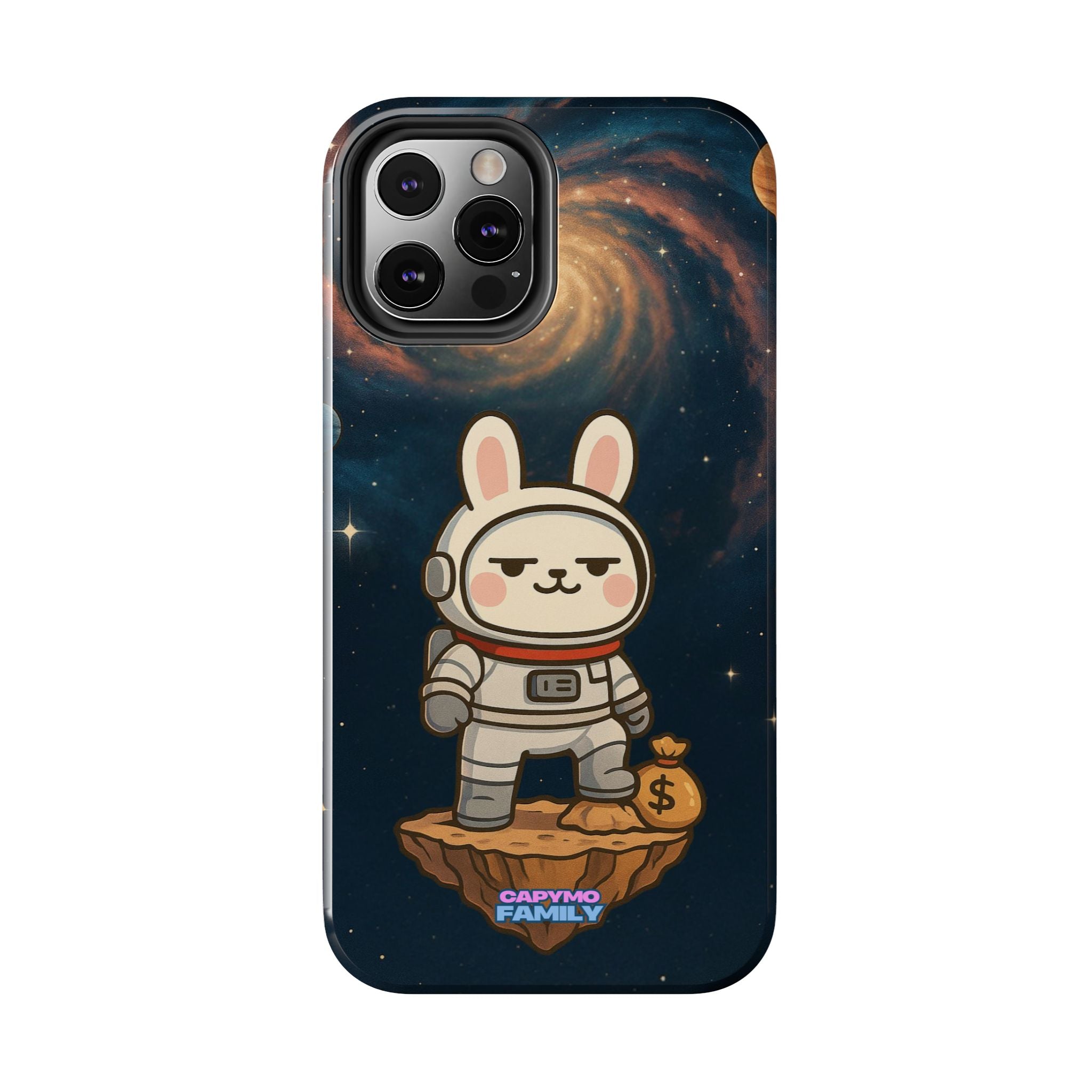 Capymo Family Cute Cartoon Bunny Tough Phone Case –Cute Astronaut  Bunny "Toto" Phone Case
