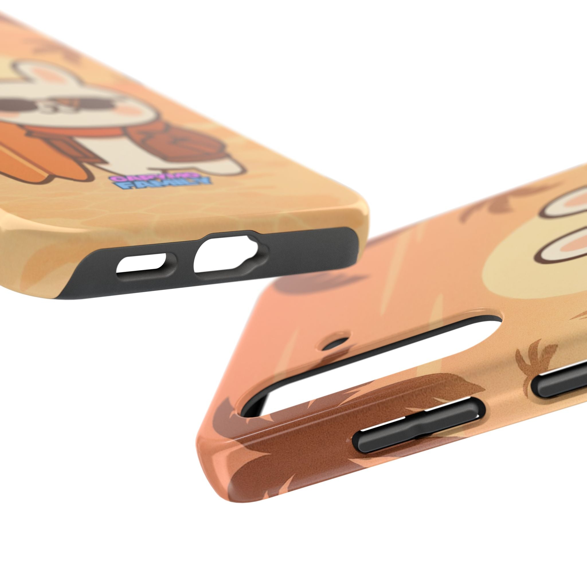 Capymo Family Sunset Surf Bunny Phone Case – Tropical Beach Skateboard Bunny "Toto" Phone Case