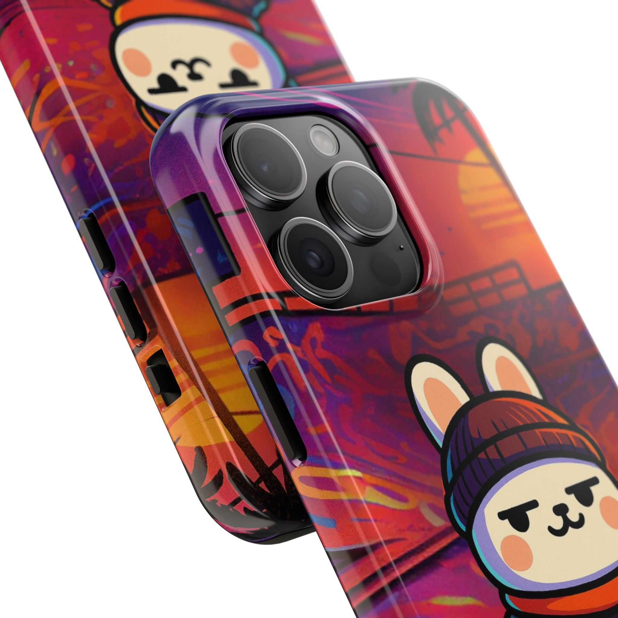 Capymo Family Sunset Skate Bunny Phone Case – Vibrant Skatepark Bunny "Toto" Phone Case