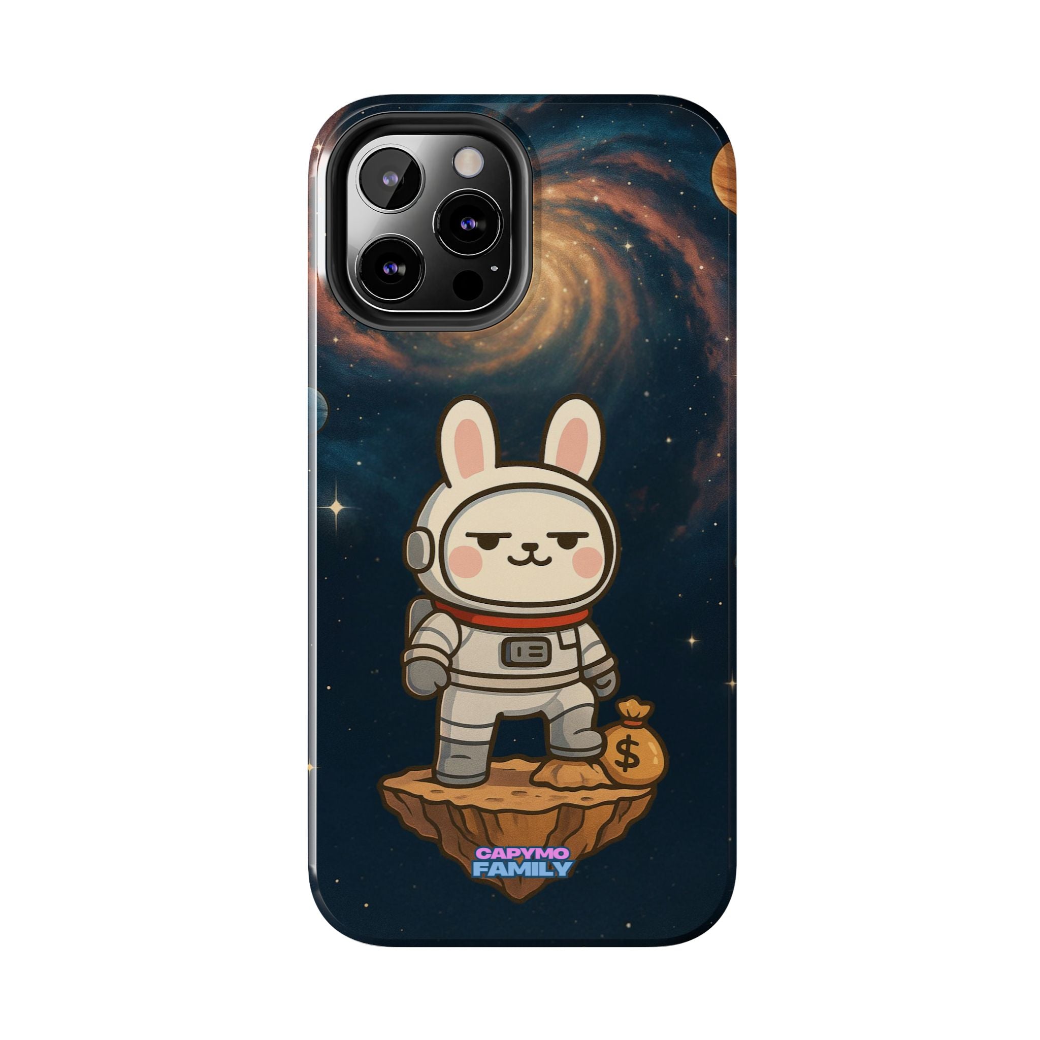Capymo Family Cute Cartoon Bunny Tough Phone Case –Cute Astronaut  Bunny "Toto" Phone Case