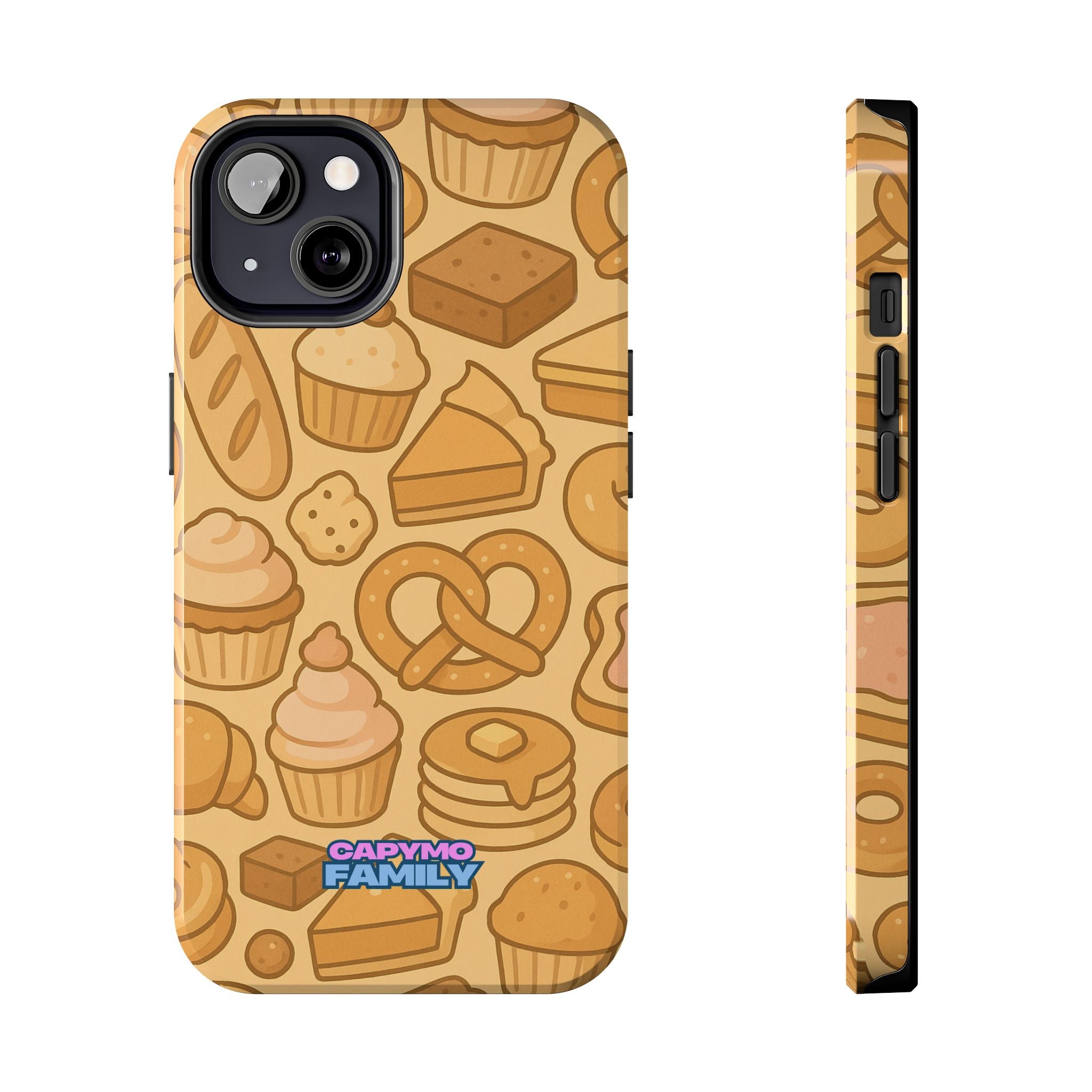Capymo Family Kawaii Dessert Phone Case – Cute Aesthetic iPhone Cover with Pastry & Sweets Pattern