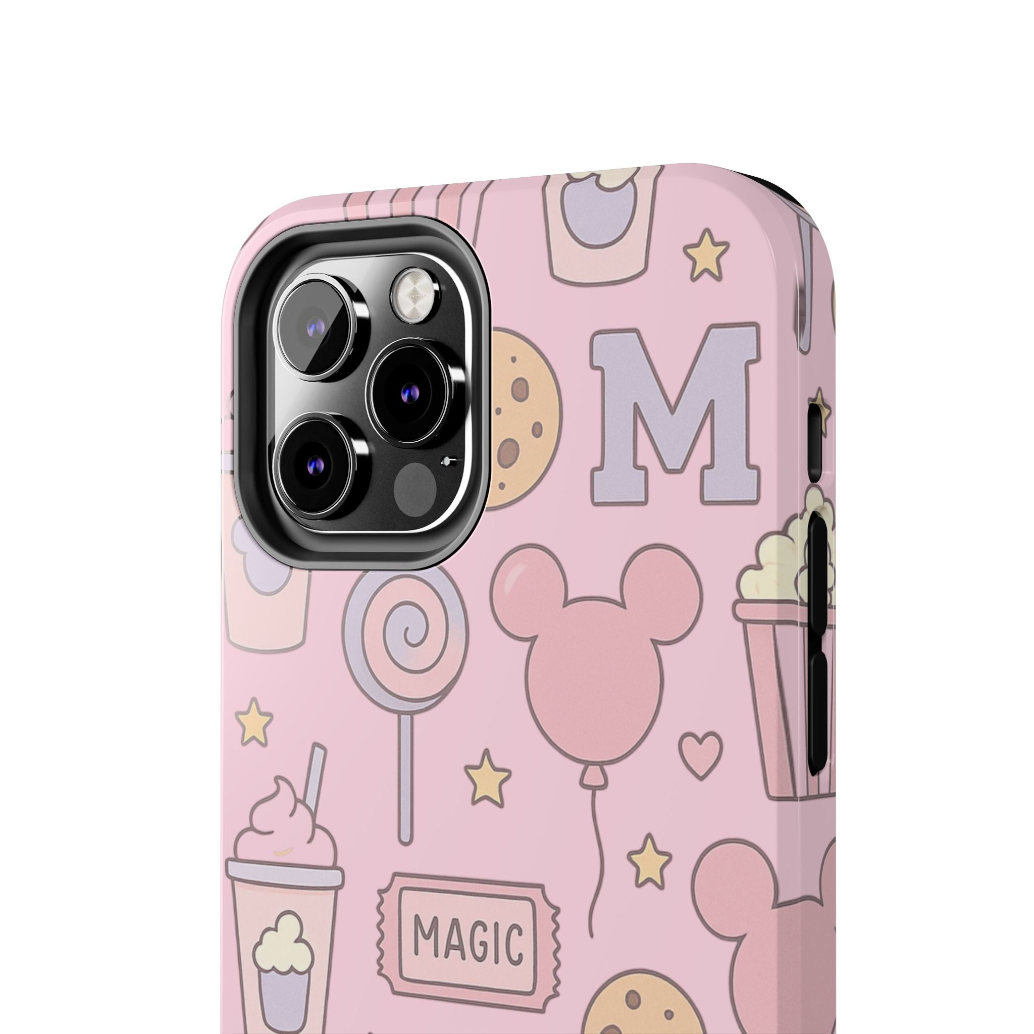 Capymo Family Kawaii Magic Snack Phone Case – Pastel Candy, Popcorn & Cookie Pattern Cover