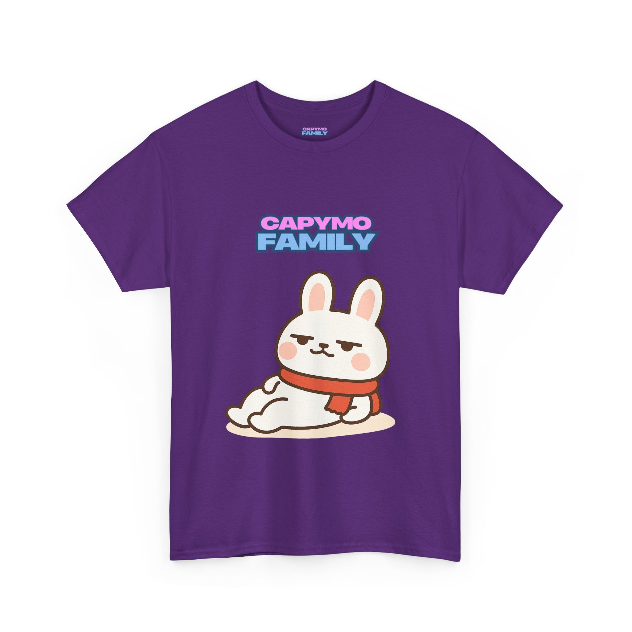 Capymo Family Cute Cartoon Family Tee, Unisex Graphic T-Shirt, Gifts for Animal Lovers, Funny Casual Wear, Birthday and Holiday Apparel