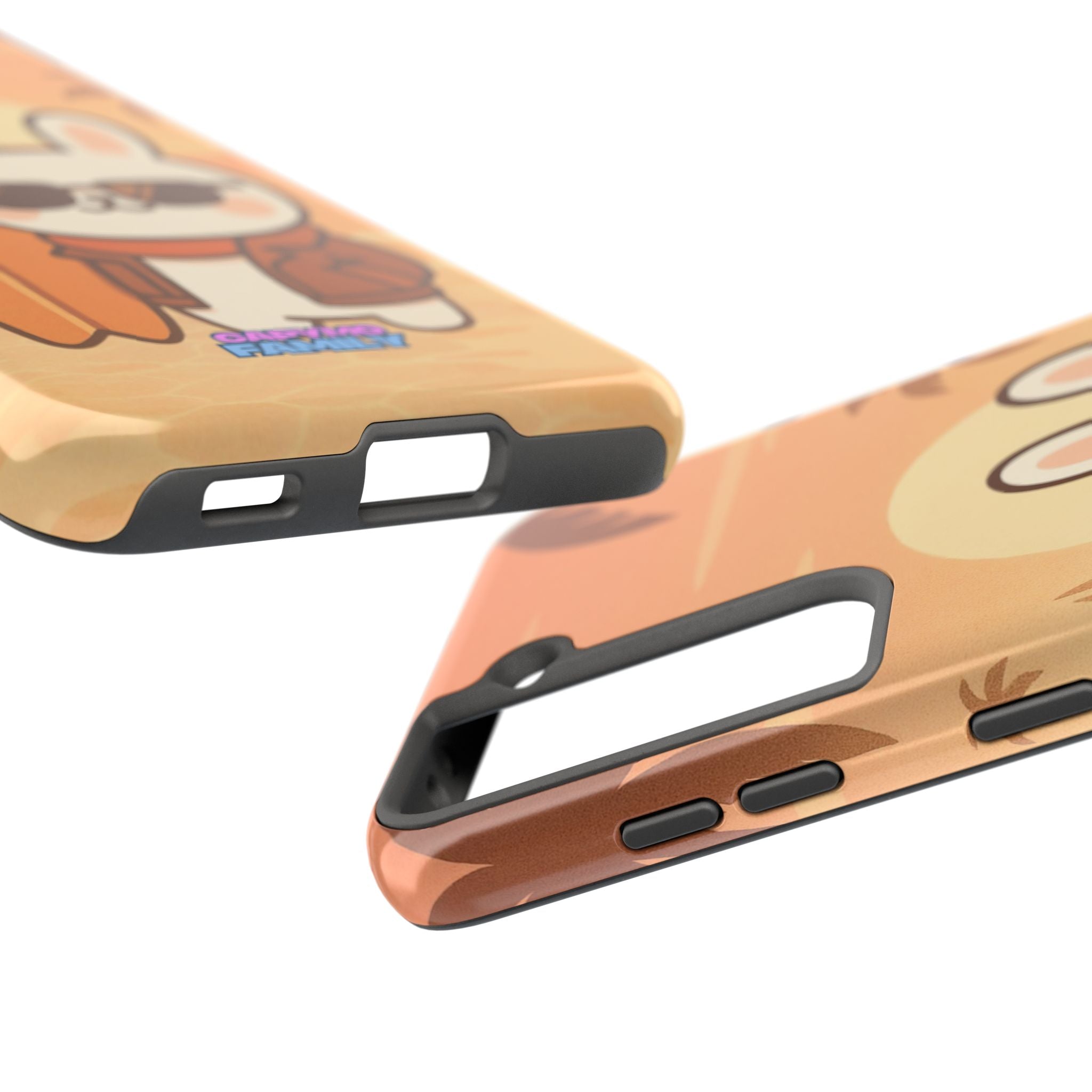 Capymo Family Sunset Surf Bunny Phone Case – Tropical Beach Skateboard Bunny "Toto" Phone Case
