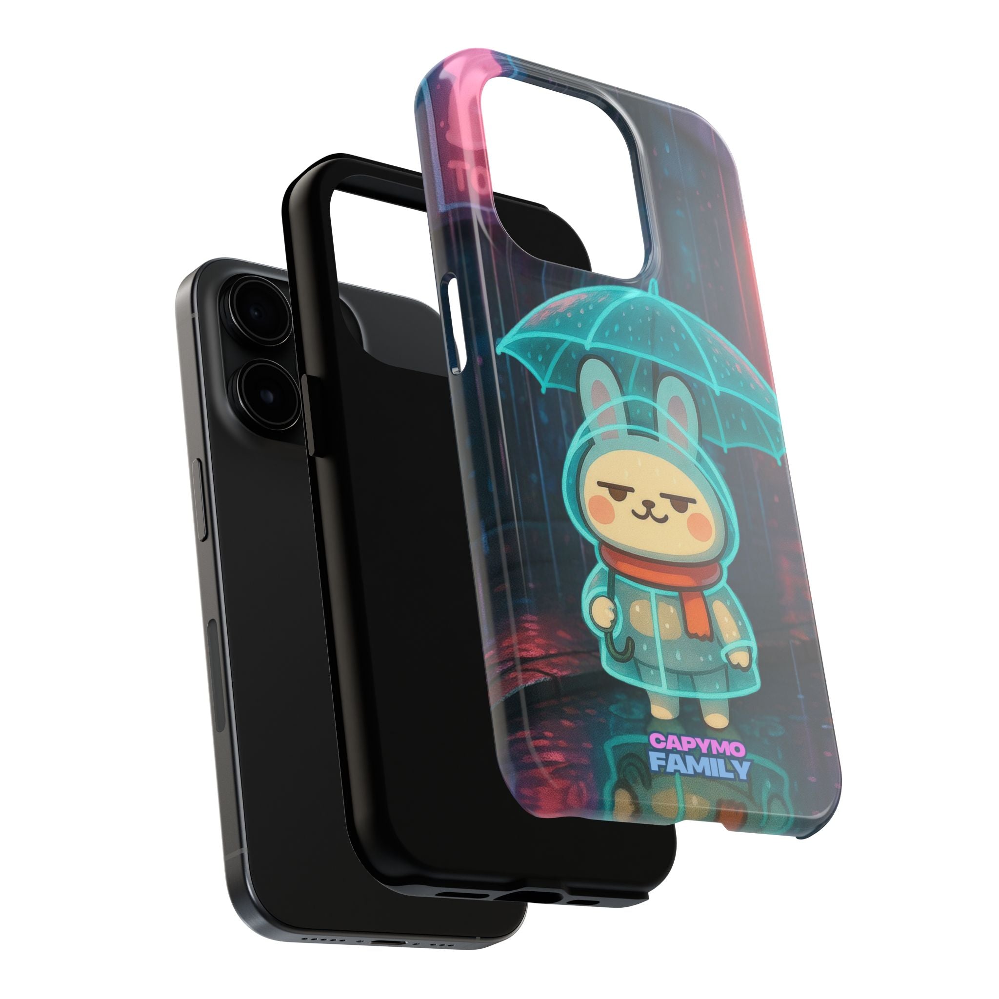 Capymo Family Cute Bunny Phone Case - Cyber Umbrella Bunny "Toto" Phone Case